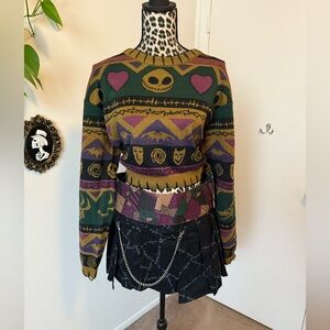 Nightmare before Christmas crop sweater and skirt set